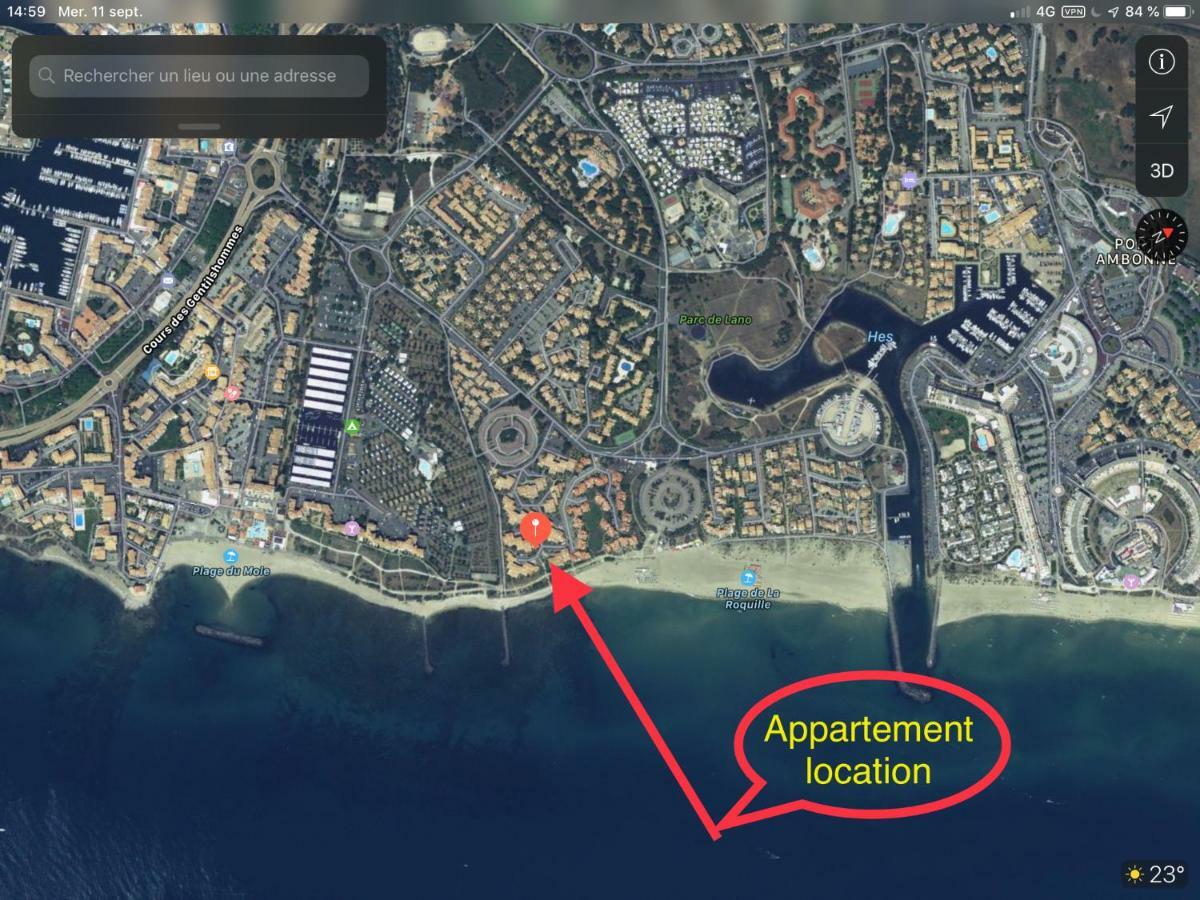 Residence Le Neptuna T2 Direct Plage Wifi Clim Agde Exterior photo